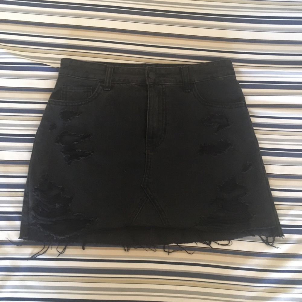 Hollister Black Denim Skirt